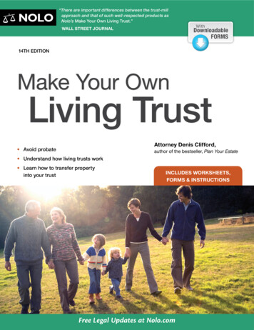 Nolo Book Make Your Own Living Trust - Weebly