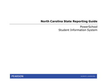 North Carolina State Reporting Guide - NC