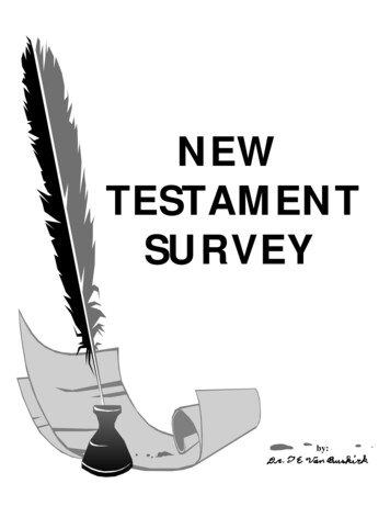 New Testament Survey - Salt Lake Bible College