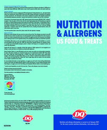 October Nutritional Brochure - Sonic