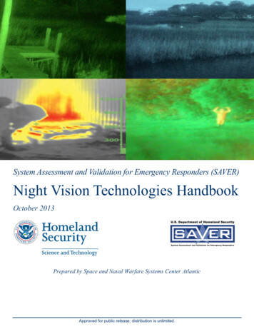 Night Vision Technologies Handbook - DHS