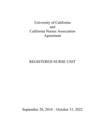 University Of California And California Nurses Association .