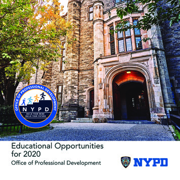 Educational Opportunities For 2020 - NYC PBA