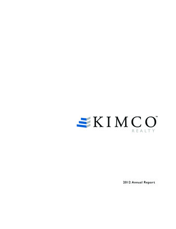 Kimco Realty 2012 Annual Report