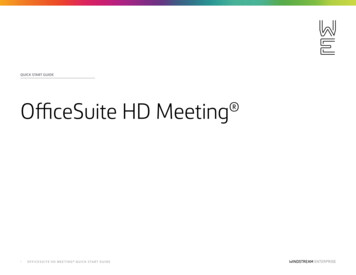 OfficeSuite HD Meeting Quick Start Guide - Windstream .