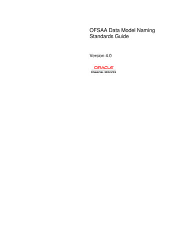 OFSAA Data Model Naming Standards Guide - Oracle