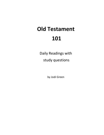 Old Testament 101 - Creative Bible Study