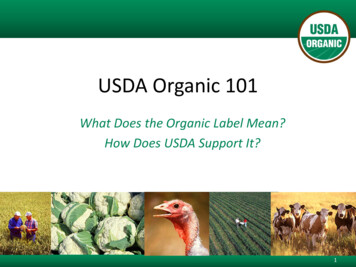 USDA Organic 101