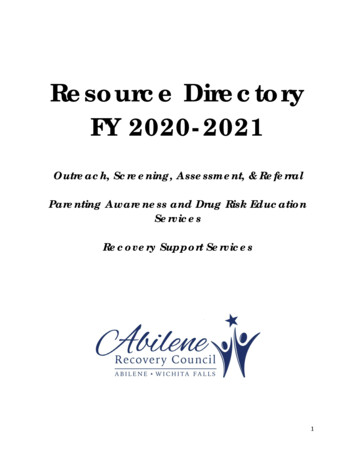 Resource Directory FY 2020-2021