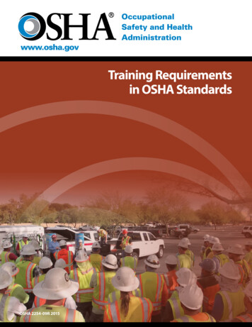 Training Requirements In OSHA Standards