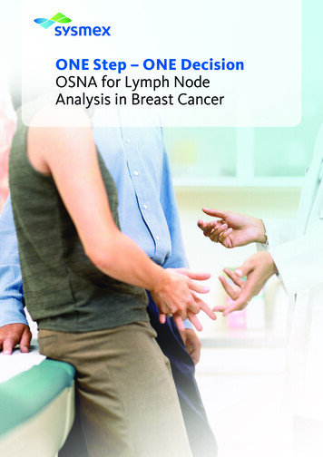 ONE Step – ONE Decision OSNA For Lymph Node Analysis In .