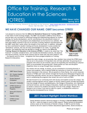Office For Training, Research & Education In The Sciences (OTRES) OTRES .