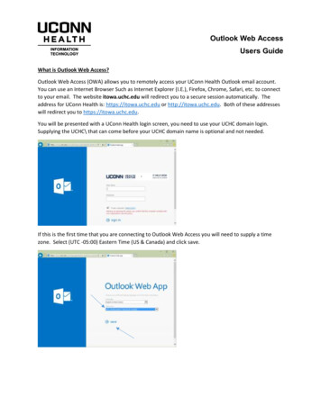 Outlook Web Access Users Guide - Home UConn Health