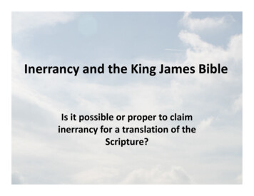 Inerrancy And The King James Bible