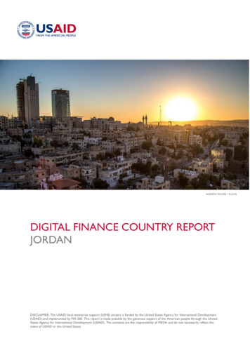 DIGITAL FINANCE COUN TRY REPORT JORDAN