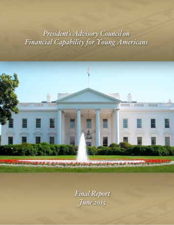 Final Report President’s Advisory Council On Financial .