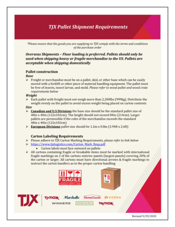 TJX Pallet Shipment Requirements