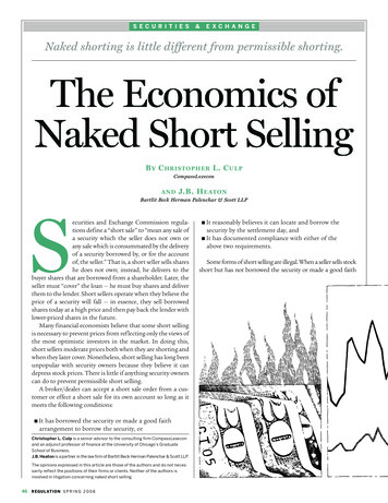 Paper Economics Of Naked Short Selling