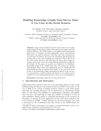 Building Knowledge Graphs From Survey Data: A Use Case In .
