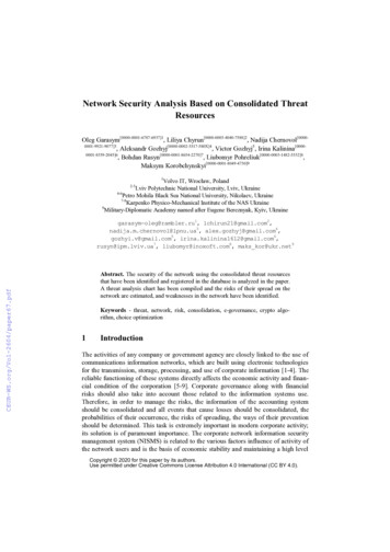 Network Security Analysis Based On Consolidated Threat .