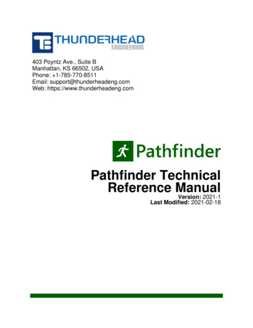 Pathfinder - Technical Reference Manual - Thunderhead Eng