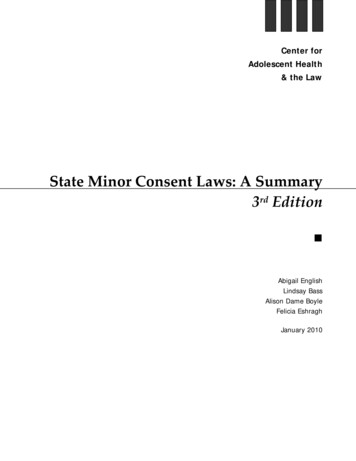 State Minor Consent Laws: A