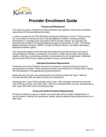 Provider Enrollment Guide - KMAP Home