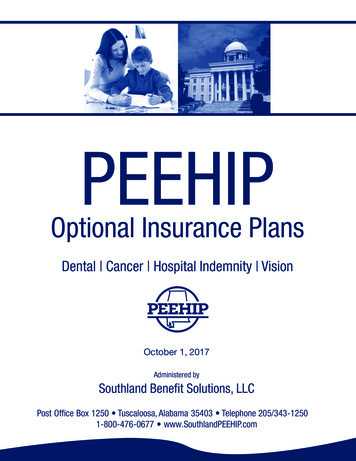 PEEHIP Optional Insurance Plans - TCSS