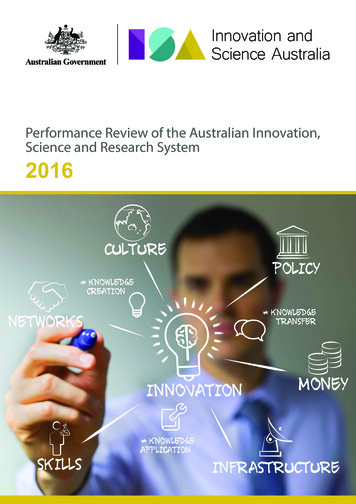 Performance Review Of The Australian Innovation And .
