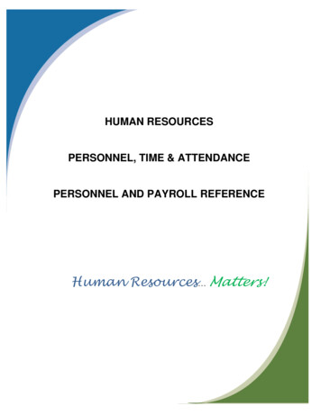 HUMAN RESOURCES PERSONNEL, TIME . - Miami-Dade County