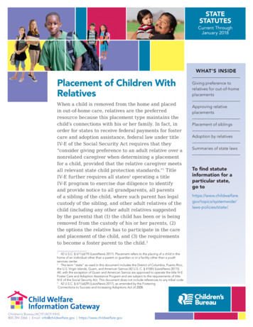 Placement Of Children With Relatives
