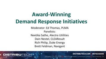 Award-Winning Demand Response Initiatives