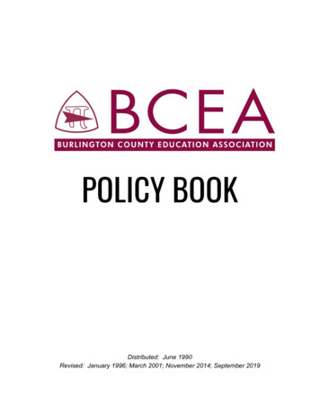 POLICY BOOK - NJEASites 