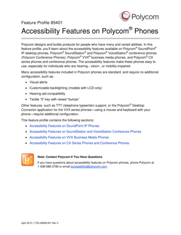 Polycom Phone Accessibility Features