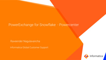 PowerExchange For Snowflake - Powercenter - Informatica