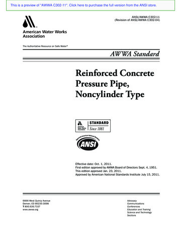 Reinforced Concrete Pressure Pipe, Noncylinder Type