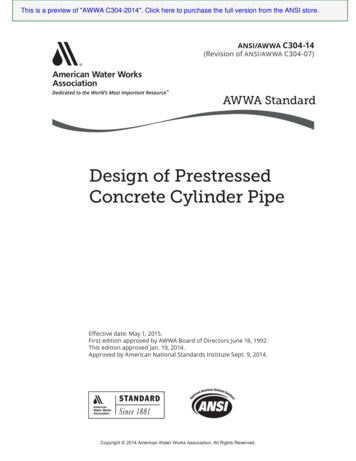 Design Of Prestressed Concrete Cylinder Pipe