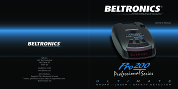 Pro200 Owners Manual - Beltronics