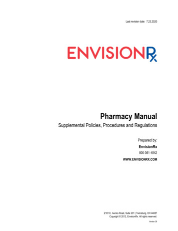 Pharmacy Manual - EnvisionRx