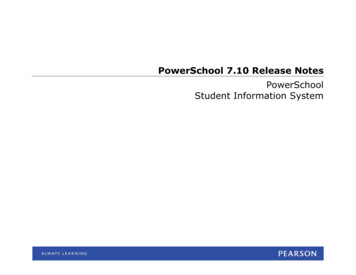 PowerSchool Release Notes - Kgbsd 