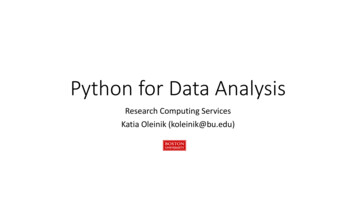 Python For Data Analysis - Boston University