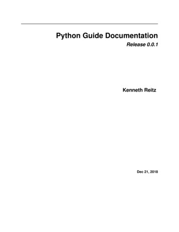 Python Guide Documentation - Read The Docs
