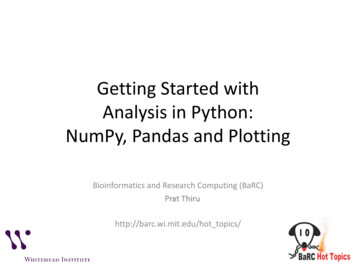 Getting Started With Analysis In Python: NumPy, Pandas And .