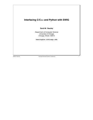 Interfacing C/C And Python With SWIG
