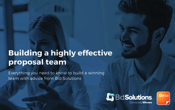 Building A Highly Effective Proposal Team - Bid Solutions