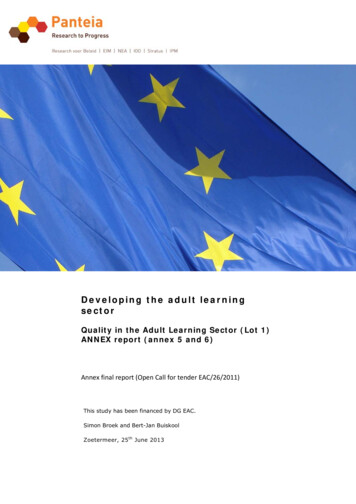 Developing The Adult Learning
