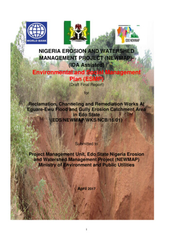 NIGERIA EROSION AND WATERSHED MANAGEMENT 