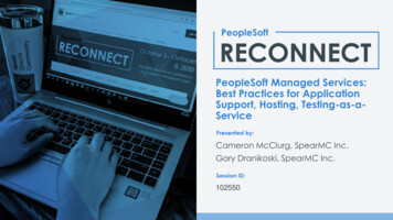 PeopleSoft Managed Services: Best Practices For .