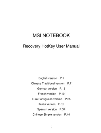 Recovery HotKey User Manual - Forum-en.msi 