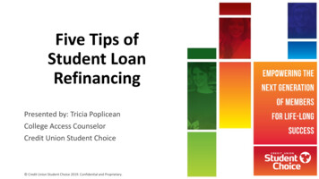 Five Tips Of Student Loan Refinancing - Jdcu.studentchoice 